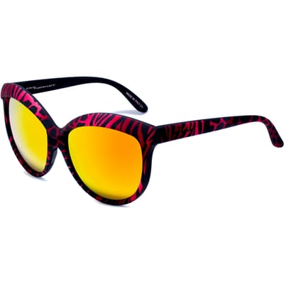 Lunettes ITALIA INDEPENDENT 0092-ZEF-053. Lunettes de soleil, Couleur noir rouge. Femme.
