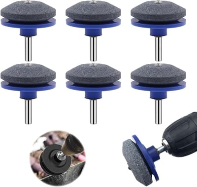 Set van 6 Mes Slijpers voor Botte Grasmaaier Bladen, Universele Slijper voor Elektrische Boormachines en Tuingereedschap