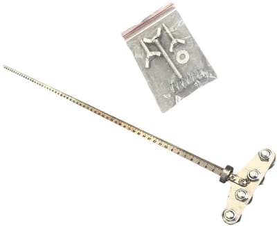 Meetkalibrator Liniaal - Precisie Houtbewerking - Nauwkeurig Meten - Roestvrij Staal - 50 cm - Zilver