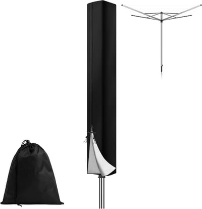 Waterdichte Bescherming voor Rotonde Waslijn met Rits en Trekkoord, Duurzaam 420D Oxford Stof, Ideaal voor Buitengebruik en Bescherming tegen Weerselementen (160 * 15 * 15cm)
