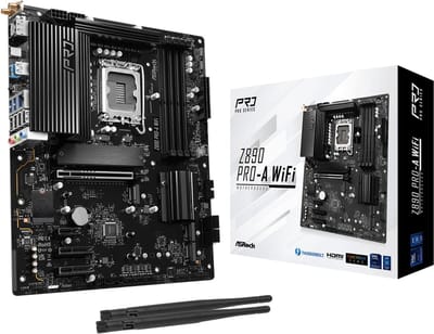 ASRock Z890 PRO-A WIFI Moederbord - Intel Z890 - Intel LGA1851 - DDR5 RAM - ATX