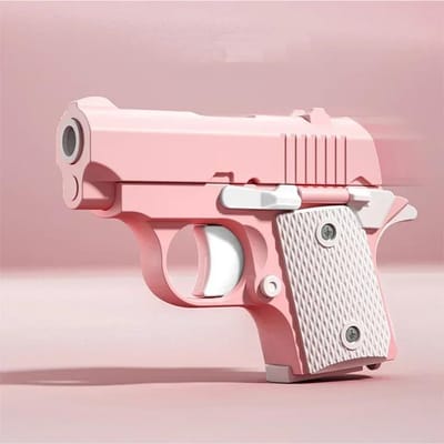 Plastic Mini Pistool Stressverlichtend Pistool Speelgoed Handmatig Burst Pistool 3D Geprint Zwaartekracht Stressverlichtend Pistool Stressverlichtend Speelgoed Kerstcadeau