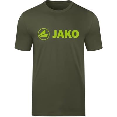 Jako Promo T-Shirt Kinderen - Fluo Groen / Khaki | Maat: 116
