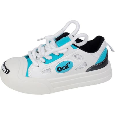 Petites Chaussures Blanches Automne pour Enfants Nouvelles Ins Tendance Respirantes Décontractées Étudiant Sports Chaussures de Planche 40 du lac bleu