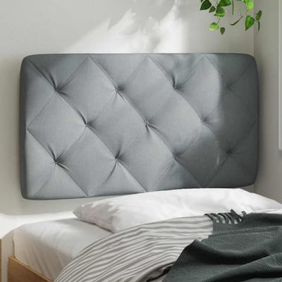 vidaXL - Hoofdbordkussen - 90 - cm - stof - lichtgrijs