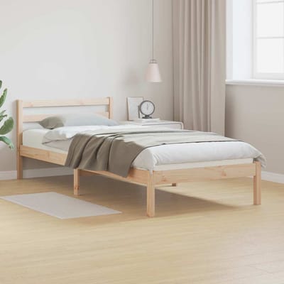 vidaXL - Bedframe - Bruin - 215,5 - x - 85,5 - x - 69,5 - cm - Massief - vurenhout