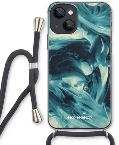 Case Company® - Hoesje met koord geschikt voor iPhone 13 mini hoesje met Koord - Dreaming About Whales - Telefoonhoesje met Zwart Koord - Bescherming aan alle Kanten en Over de Schermrand