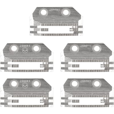 5 Stuks Naaimachine Transporttanden Naaldplaat Universeel E-vormig Fijne Tanden Dubbele Rij gray