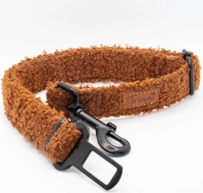 Teddy autogordel bruin - Autogordel hond - Autogordel verlengerstuk - Autogordel clip - Autoriem hond - Autoriem hond autogordel - Gordelclip - Gordel - Halsbanden, riemen & tuigen - Trimmi