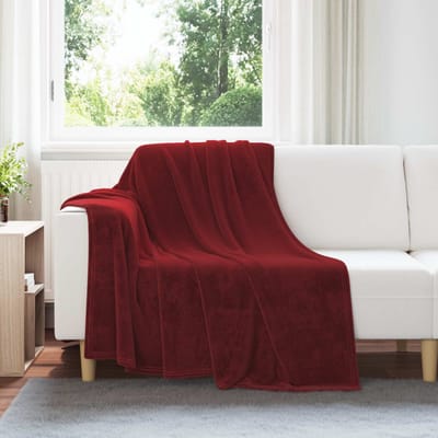 vidaXL - plaid - Bordeaux - Rood - 150 - x - 200 - cm - 0.78 - kg - Fleece