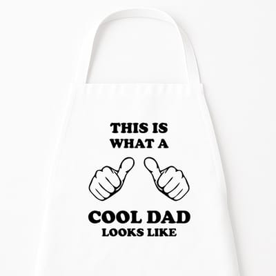 Keukenschort "This is what a really cool dad looks like" | Vaderdag Cadeau | Cadeau voor Vader | Wit