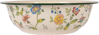 Clayre & Eef Decoratie schaal Ø 30x9 cm Beige Metaal Bloemen