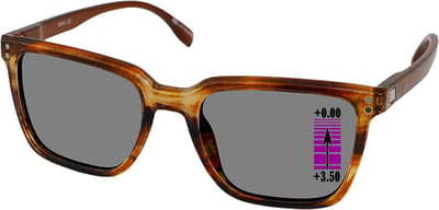Zonneleesbril Vista Bonita Cubo XL Progressief-Amber Dawn-+3.50