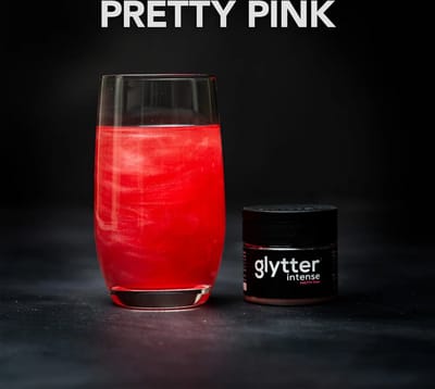 Glytter® - Drinkbare glitter - Extra kleurintensief glytterpoeder met glitters voor drankjes - Roze (10g) - 100 drankjes - Pretty Pink