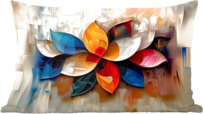 Sierkussens - Kussentjes Woonkamer - 60x40 cm - Bloem - Abstract - Kleurrijk - Bladeren