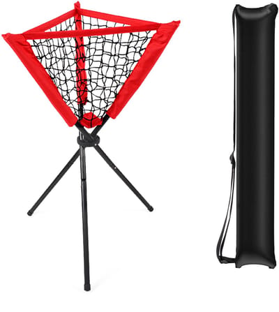 Unyqoos® Veelzijdig trainingsnet voor honkbal met afneembare mand en draagtas