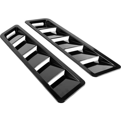 2 Stuks Universele Motorkap Luchtinlaat Paneel Trim Motorkap Louvres Koelopening Afdekking Auto Buitendecoratie
