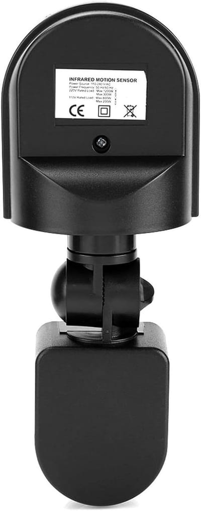 PIR Sensor Switch - 110V 240V - Aanpasbare Oefening - Infrarood Buiten - IP65 Waterdichte Detector - Lamp - Zwart - Thuisverlichting - 160° Detectiebereik