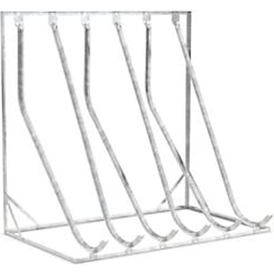 Hoge fietsenparking WSM, 1-zijdig, voor banden tot B 60 mm, B 2100 x D 1467 x H 2010 mm, staal gegalvaniseerd, 6 ophangplekken