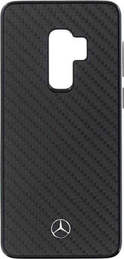 Mercedes-Benz Carbon Back Cover - Geschikt voor Samsung Galaxy S9 PLUS - Zwart