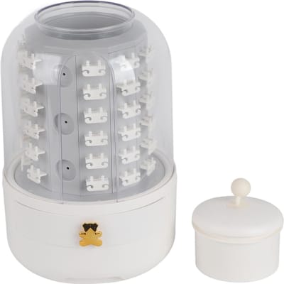 Sieraden Opbergdoos Tafel Stofdicht Classificatie Grote Capaciteit Oorbellenhouder Stand voor Vrouwen gray