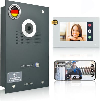 Draadloze IP Video Deurbel met Camera en 7 Inch Monitor - Full HD Nachtzicht & App Bediening