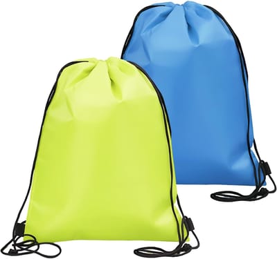 Koeltas met Trekkoord, Rugzak, Herbruikbare Foliezakken voor Werk, School en Reizen, Set van 2, Ideaal voor Picknicks en Buitensporten