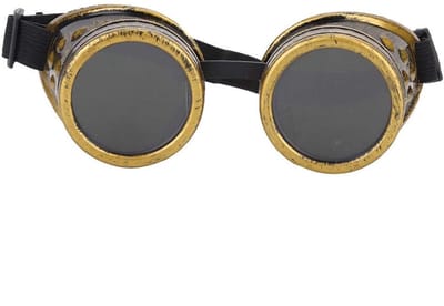 Allecto - Steampunk Zonnebril - Cosplay - Retro Vintage - Ronde Glazen - Party Decoratie - Unisex - 150 x 60 mm