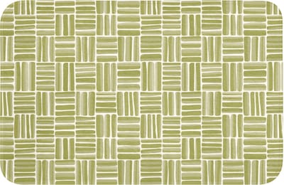 Badmat 60x40 cm - Antislip - Vlecht - Patroon - Groen - Badmatten voor badkamer - Badkamermat - Douchemat - Badkamer mat