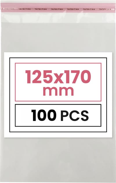 Plastic zakjes met plakstrim - 12,5x17 cm - transparant - 100 zakken