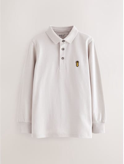 Next - Jongens - Poloshirt met lange mouwen - Grijs