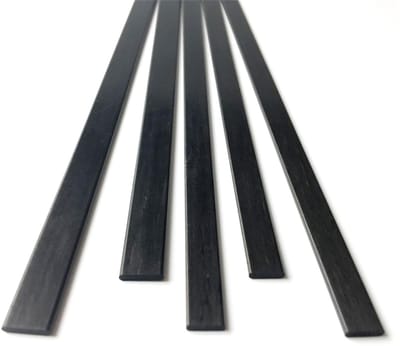 Koolstofvezel Platen - Composiet Strips - Hobby Projecten - Lichtgewicht Sterkte - 4 Stuks 250mm - Zwart