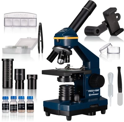 Freek Vonk X BRESSER - Microscoop - Biolux - Blauw - 20x-1280x Vergroting