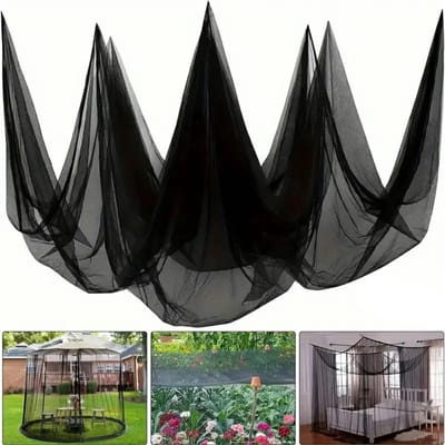 Muggennet voor buiten- insectenwerend net- plantentent-Tuingaas - Muggennet - Plantenbeschermingsnet - beschermhoes voor terras/tuin/kas - 3 x 6 m,zwart