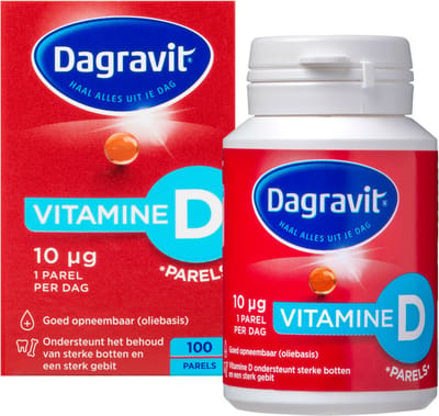 Dagravit Vitamine D Parels 10 µg - 4 x 100 capsules - Voordeelverpakking