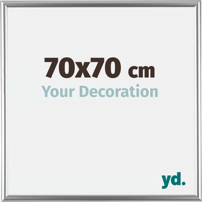 Your Decoration - Fotolijst 70x70 cm - Kunststof - Zilver - Bordeaux