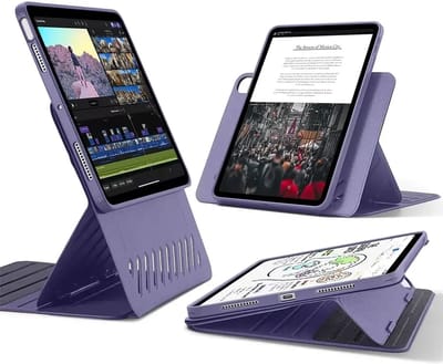 ESR Shift - Hoes Book Case Geschikt voor de Apple iPad Air 13 (2024/2025/2026) - Handige Sleep/Wake Functie - Paars