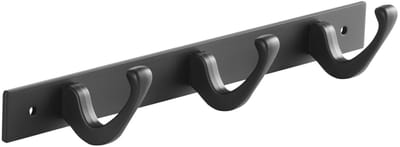 SOTECH Blackline FORTE haakarm 257 mm met 3 haken zwart gepoedercoat Garderoberail