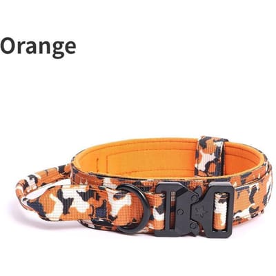 1 ST Militaire Tactische Halsband Middelgrote Halsband Verstelbare Herder Middelgrote Halsband voor Wandeltraining Duurzame Hondentrainingshalsband M
