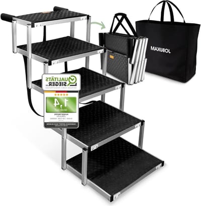 Hondentrap - Hondenopstapje - In de auto - Extra stabiel - 65 cm - Zwart