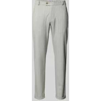 Tapered fit stoffen broek met applicaties, model 'Clow'