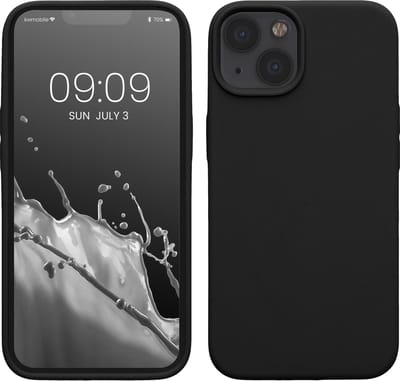 kwmobile telefoonhoesje geschikt voor Apple iPhone 13 - Hoesje met siliconen coating - Smartphone case in mat zwart