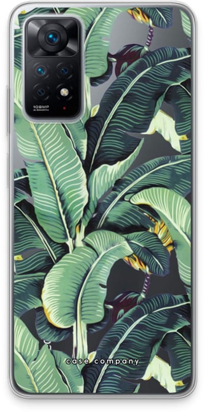 Case Company® - Hoesje geschikt voor Xiaomi Redmi Note 11 Pro hoesje - Bananenbladeren - Soft Cover Telefoonhoesje - Bescherming aan alle Kanten en Schermrand