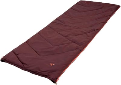 Dekenslaapzak - Rechthoekige slaapzak - Kamperen en reizen - Doorlopende ritssluiting - 220 x 78 cm - Donkerrood