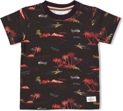 Feetje - Happy Camper - T-shirt - Antraciet - Mt 74