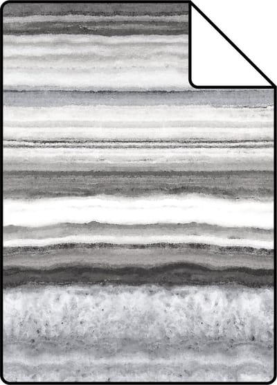 Proefstaal Origin Wallcoverings behang gelaagd marmer steen zwart en wit - 26,5 x 21 cm - 337238-S