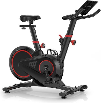 Magnetische Hometrainer - Indoor fitnessfiets met 12 KG vliegwiel - LCD scherm - hartslagsensor - 80MM stalen constructie - 150KG capaciteit