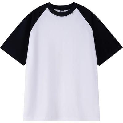 Oversized Heren T-shirt Zwaar Puur Katoen Korte Mouwen Heren T-shirt Casual Losse Tops T-shirts Contrasterende Kleur Man T-shirt L white