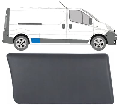 Zijlijst sierlijst achterspatbord voor Renault Trafic 2001-2014 / Rechts