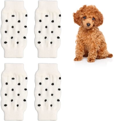 Store_9 - Honden Elleboogbeschermer - Polkadot Pootbeschermers - Gewrichtsbescherming - Maat S - Comfortabele Beschermende Sokken - Geschikt voor K...